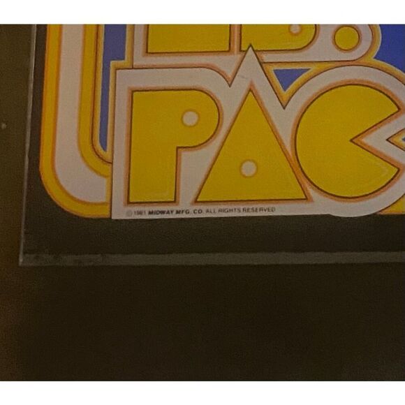1981 Ms. Pac-Man Midway Arcade Marquee Sign Original Vintage Bally Collectible A - Picture 3 of 5